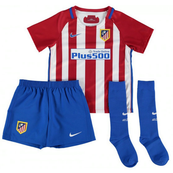 Ensemble Atletico Madrid Enfant 2016/2017 Maillot Short Chaussettes Domicile