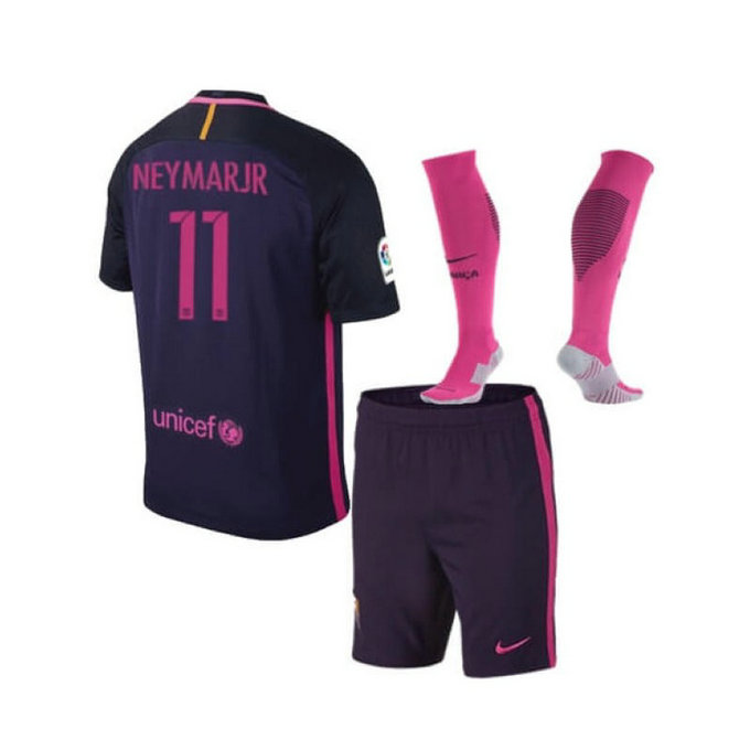 Ensemble Barcelone Enfant NEYMAR 2016/2017 Maillot Short Chaussettes Extérieur