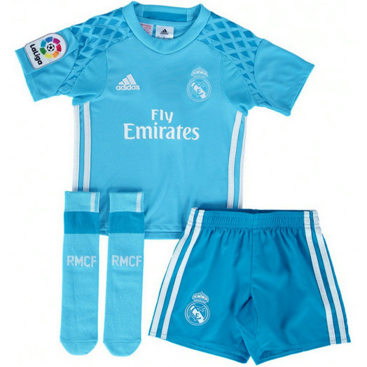 Ensemble Gardien Real Madrid Enfant 2016/2017 Maillot Short Chaussettes Domicile