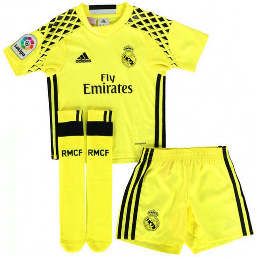 Ensemble Gardien Real Madrid Enfant 2016/2017 Maillot Short Chaussettes Extérieur