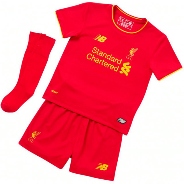 Ensemble Liverpool Enfant 2016/2017 Maillot Short Chaussettes Domicile