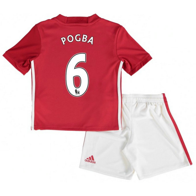 Ensemble Manchester United Enfant POGBA 2016/2017 Maillot Short Domicile