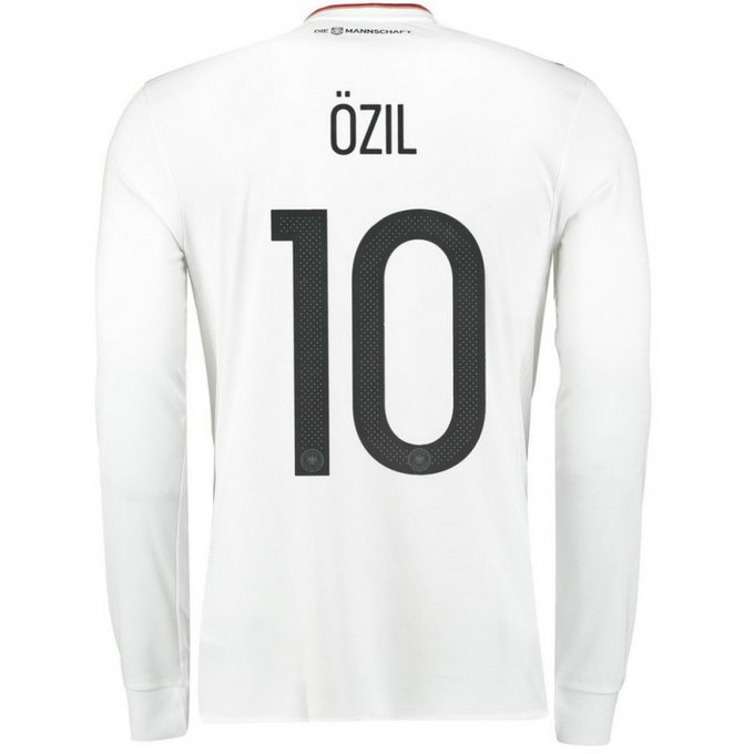 Maillot Allemagne OZIL 2017/2018 Coupe Du Monde Domicile Manches Longues