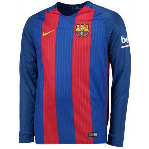 Maillot Barcelone 2016/2017 Domicile Manches Longues