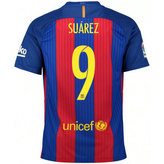 Maillot Barcelone Enfant SUAREZ 2016/2017 Domicile