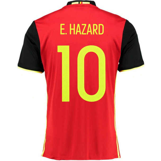 Maillot Belgique HAZARD 2016/2017 EURO 2016 Domicile