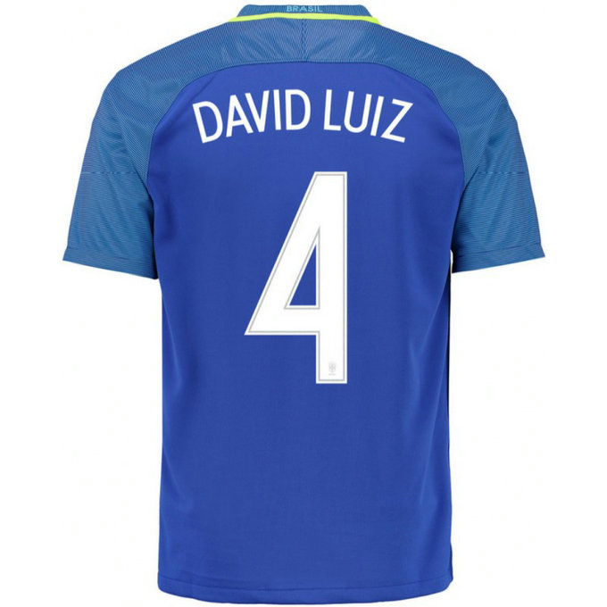 Maillot Bresil DAVID LUIZ 2016/2017 JO 2016 Extérieur