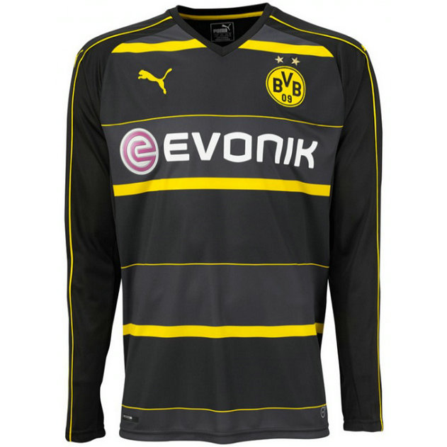 Maillot Dortmund 2016/2017 Extérieur Manches Longues