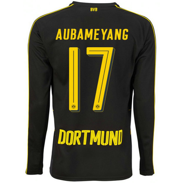 Maillot Dortmund AUBAMEYANG 2016/2017 Extérieur Manches Longues