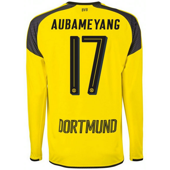 Maillot Dortmund AUBAMEYANG Ligue Des Champions 2016/2017 Manches Longues