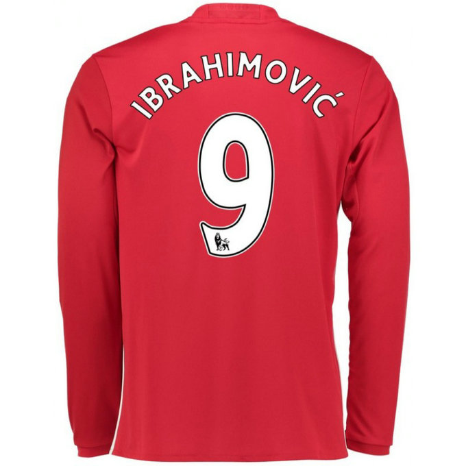 Maillot Manchester United Enfant IBRAHIMOVIC 2016/2017 Domicile Manches Longues