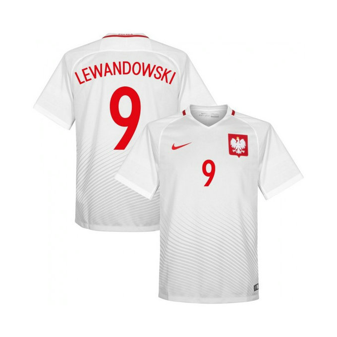 Maillot Pologne LEWANDOWSKI 2016/2017 EURO 2016 Domicile