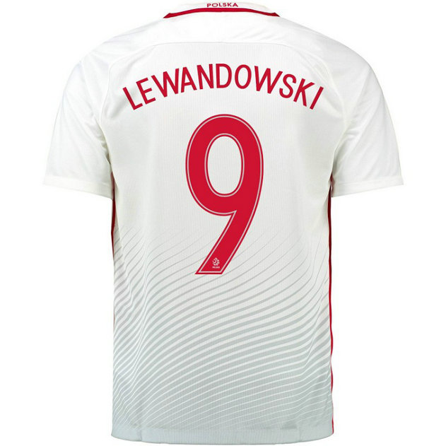 Maillot Pologne LEWANDOWSKI 2016/2017 EURO 2016 Domicile