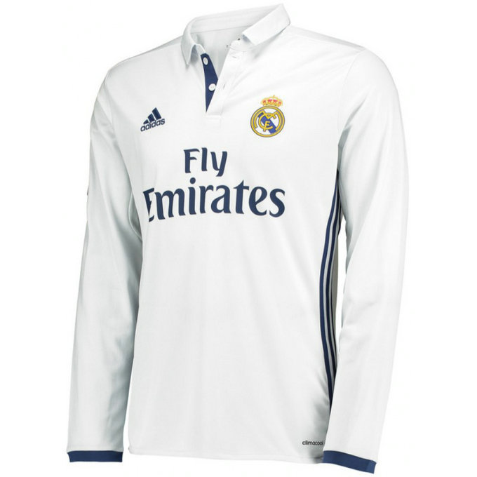 Maillot Real Madrid Enfant 2016/2017 Domicile Manches Longues