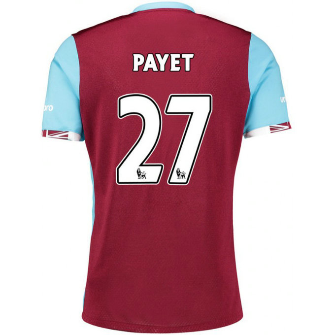 Maillot West Ham PAYET 2016/2017 Domicile