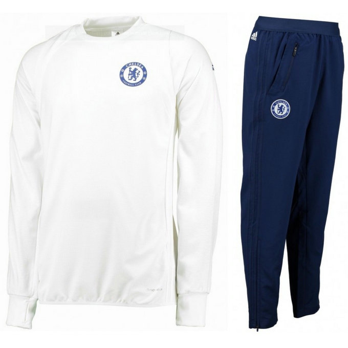 Survetement Chelsea 2016/2017 Blanc Destockage