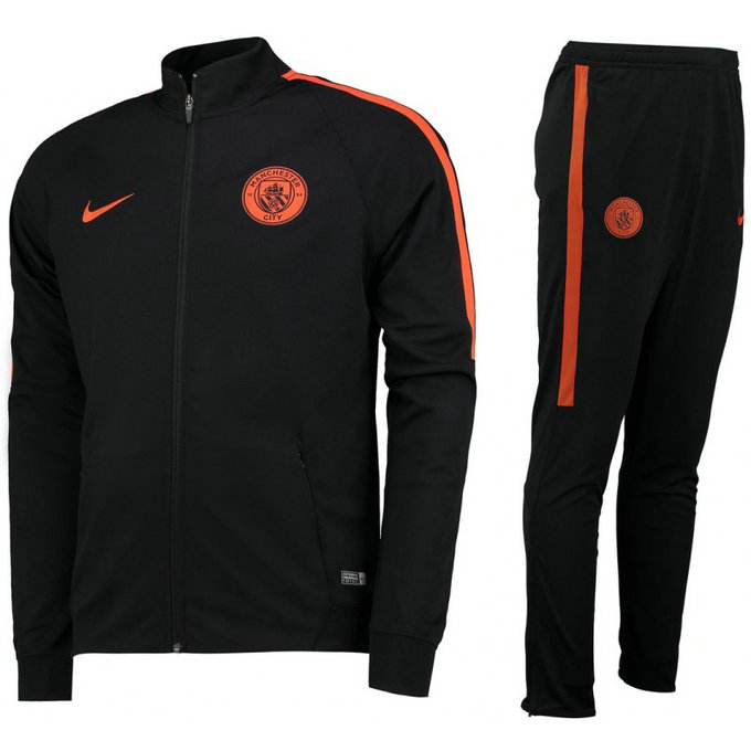 Survetement Manchester City 2016/2017 Noir Orange