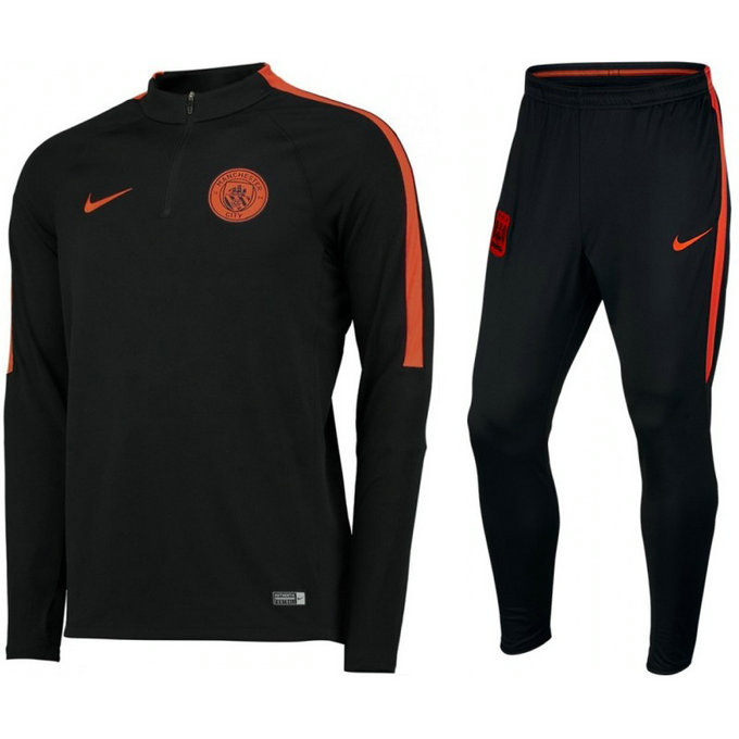 Survetement Manchester City 2016/2017 Strike Noir Orange