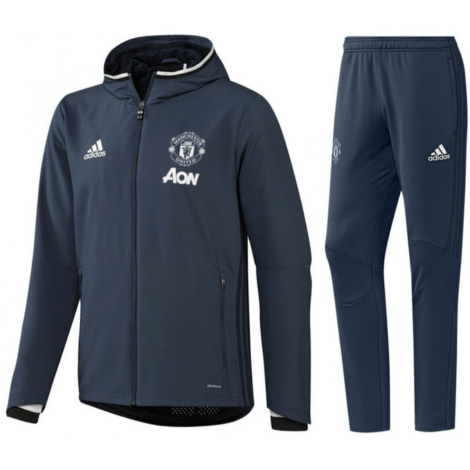 Survetement Manchester United 2016/2017 Capuche Gris