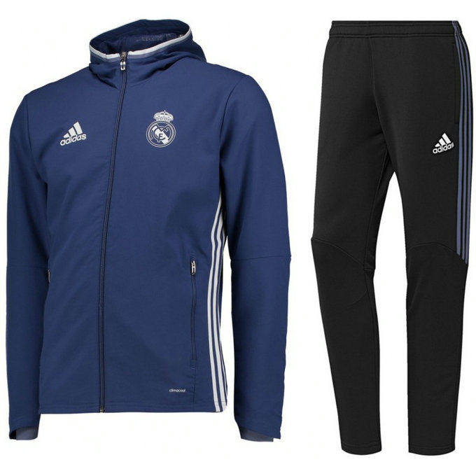 Survetement Real Madrid 2016/2017 Capuche Bleu