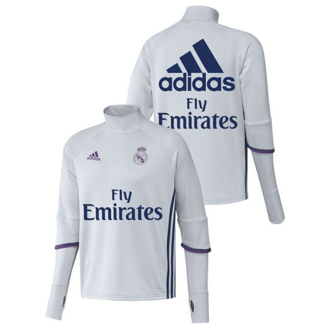 Survetement Real Madrid 2016/2017 Training Blanc Sponsors