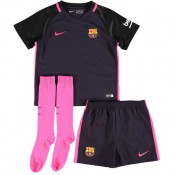 Ensemble Barcelone Enfant 2016/2017 Maillot Short Chaussettes Extérieur la Vente à Bas Prix