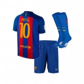 Ensemble Barcelone Enfant MESSI 2016/2017 Maillot Short Chaussettes Domicile Soldes Provence