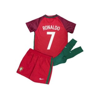 Acheter Nouveau Ensemble Portugal Enfant RONALDO 2016/2017 EURO 2016 Maillot Short Chaussettes Domicile En Ligne