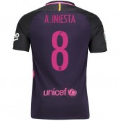 Maillot Barcelone Enfant INIESTA 2016/2017 Extérieur Ventes Privées