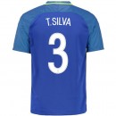 Maillot Bresil THIAGO SILVA 2016/2017 JO 2016 Extérieur Vendre Provence