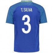 Maillot Bresil THIAGO SILVA 2016/2017 JO 2016 Extérieur Vendre Provence