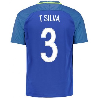 Maillot Bresil THIAGO SILVA 2016/2017 JO 2016 Extérieur Vendre Provence