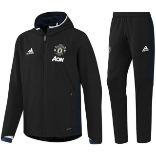 Achat Nouveau Survetement Manchester United 2016/2017 Capuche Noir