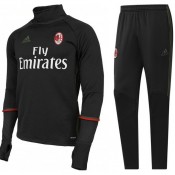 Survetement Milan Ac 2016/2017 Training Noir Sponsors PasCher Fr