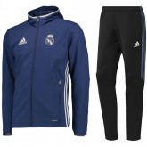 Promotions Survetement Real Madrid 2016/2017 Capuche Bleu