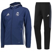 Promotions Survetement Real Madrid 2016/2017 Capuche Bleu